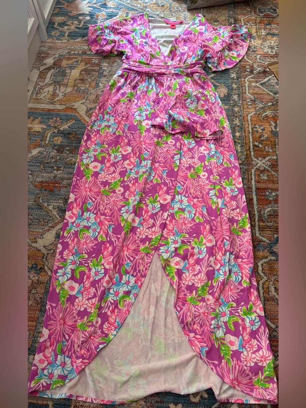Lilly Pulitzer Anchorage Faux Wrap Midi Dress